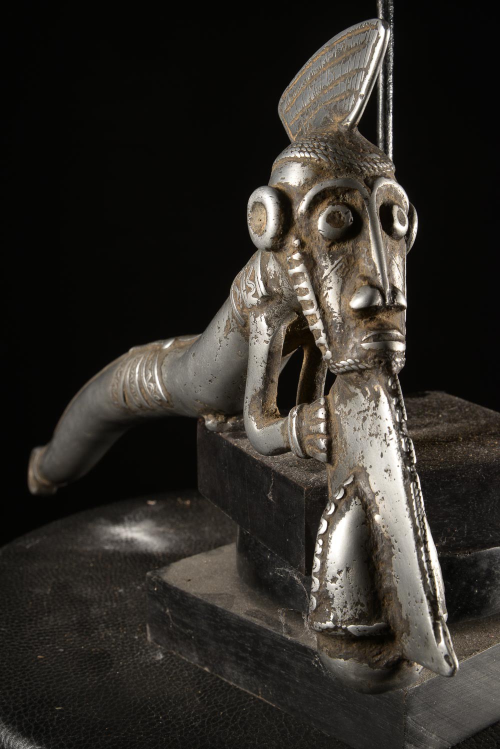 Zandé massue en fonte d'aluminium - Mossi - Burkina Faso - Objets de regalia