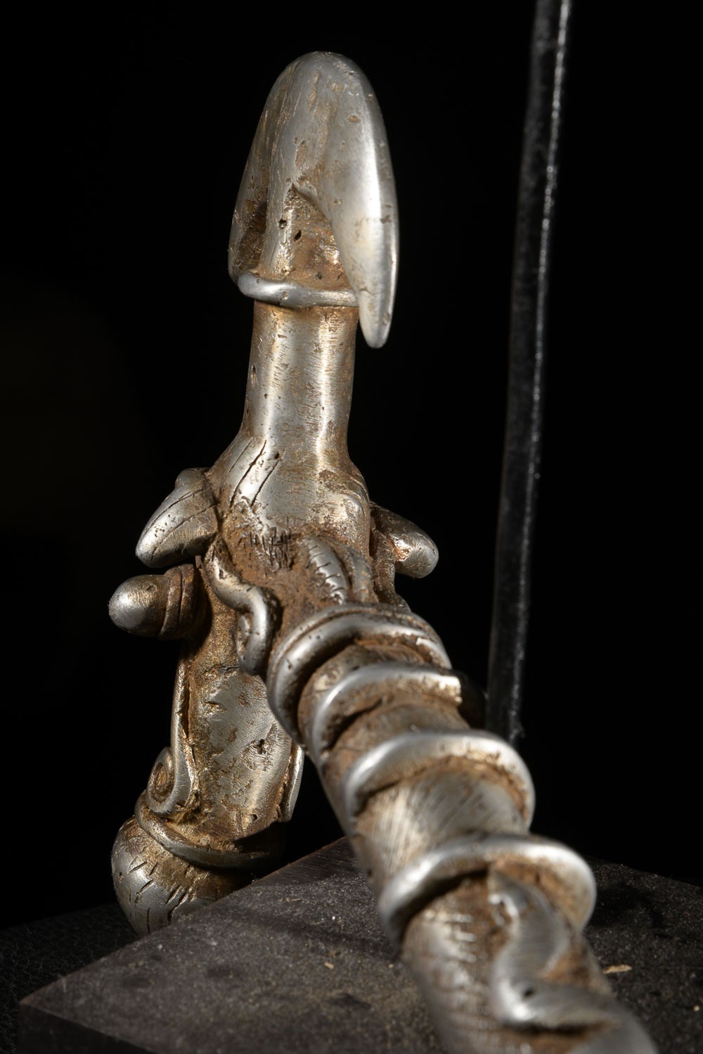 Zandé massue en fonte d'aluminium - Mossi - Burkina Faso - Objets de regalia