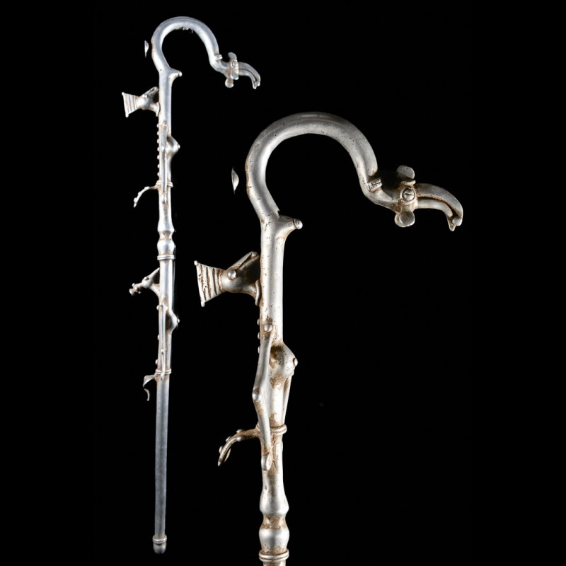 Canne de dignitaire en fonte aluminium - Lobi - Benin - Objets de regalia