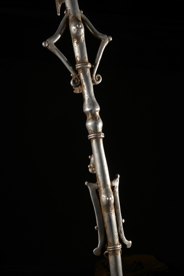 Canne de dignitaire en fonte aluminium - Bwa- Benin - Objets de regalia