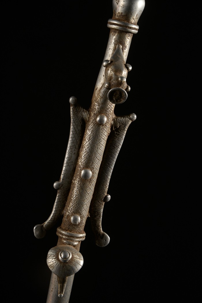 Canne de dignitaire en fonte aluminium - Bwa- Benin - Objets de regalia