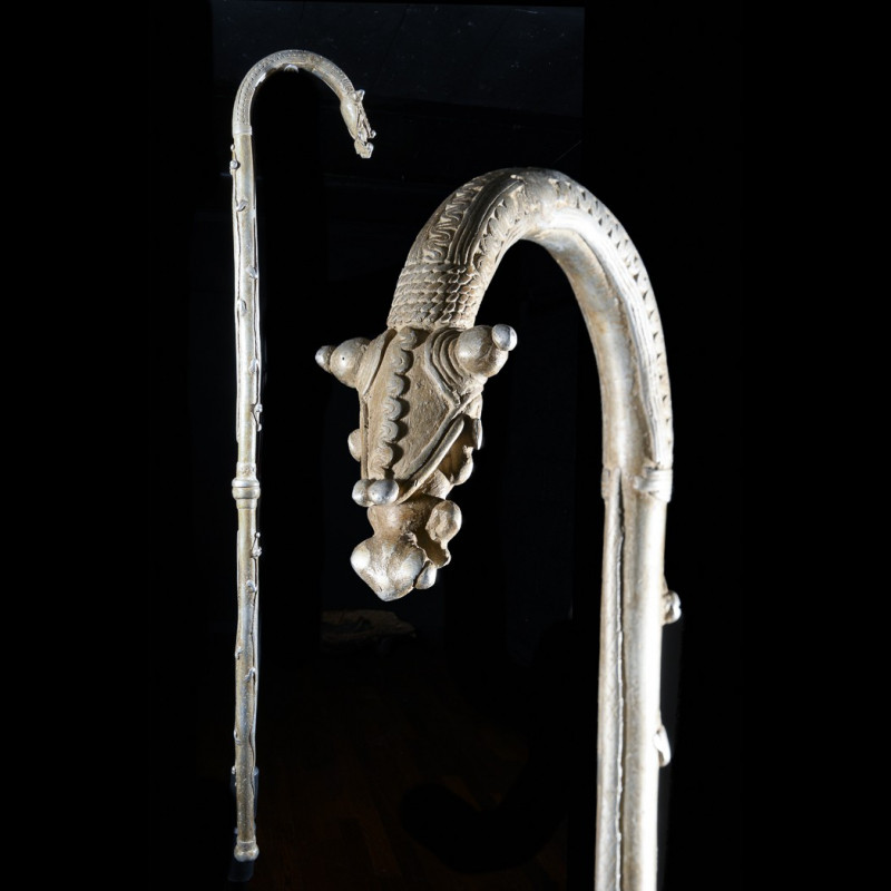 Canne de dignitaire en fonte aluminium - Lobi - Benin - Objets de regalia