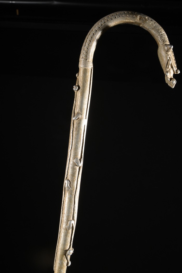 Canne de dignitaire en fonte aluminium - Gan - Objets de regalia