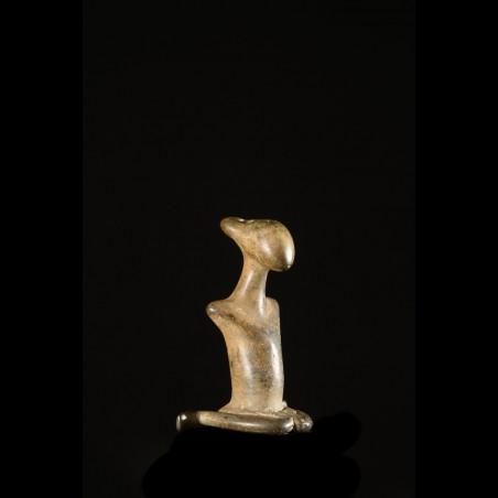Statuette Genie anthropomorphe en bronze - Sénoufo - Côte d'ivoire