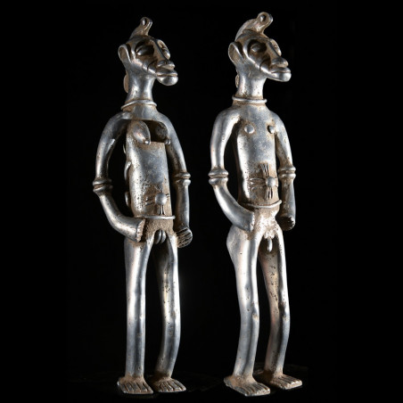 Couple fétiche Senoufo en aluminium - Senoufo - Côte d'ivoire
