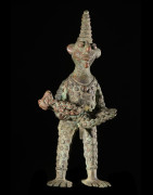 Statuette Maternité en alliage de bronze - Verre / Were - Nigeria Cameroun