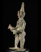 Statuette Maternité en alliage de bronze - Verre / Were - Nigeria Cameroun