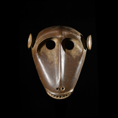 Masque Singe Kpan en Bronze - Baoule - Côte d'Ivoire