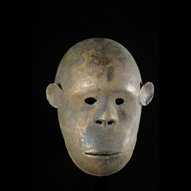 Statuette en alliage de bronze - Verre / Were - Nigeria Cameroun