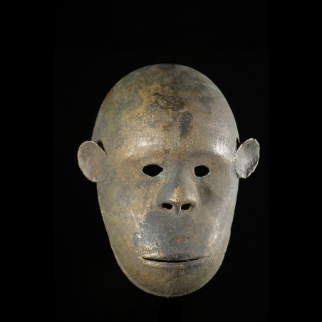 Statuette en alliage de bronze - Verre / Were - Nigeria Cameroun