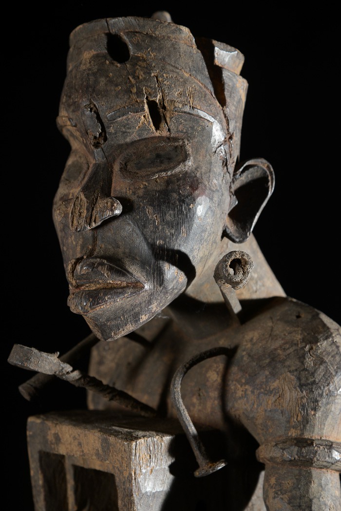 Fetiche Nkisi Nkonde Janiforme - Yombe - RDC Zaire - Nkisi Nkonde