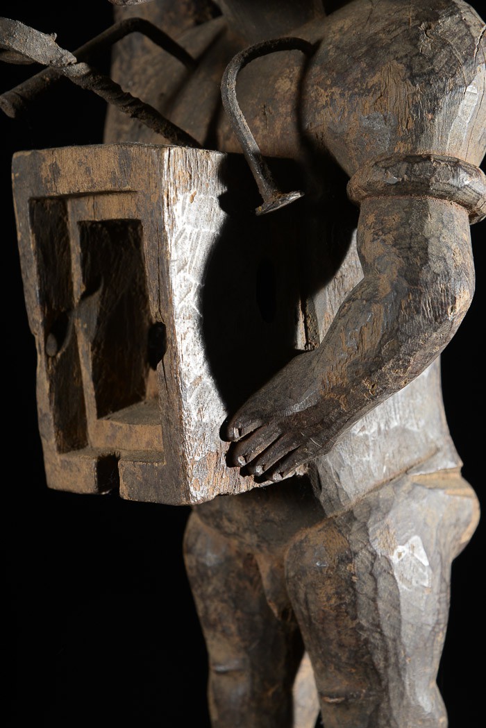 Fetiche Nkisi Nkonde Janiforme - Yombe - RDC Zaire - Nkisi Nkonde