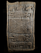 Porte de case sculptée - Senoufo - Côte d'Ivoire