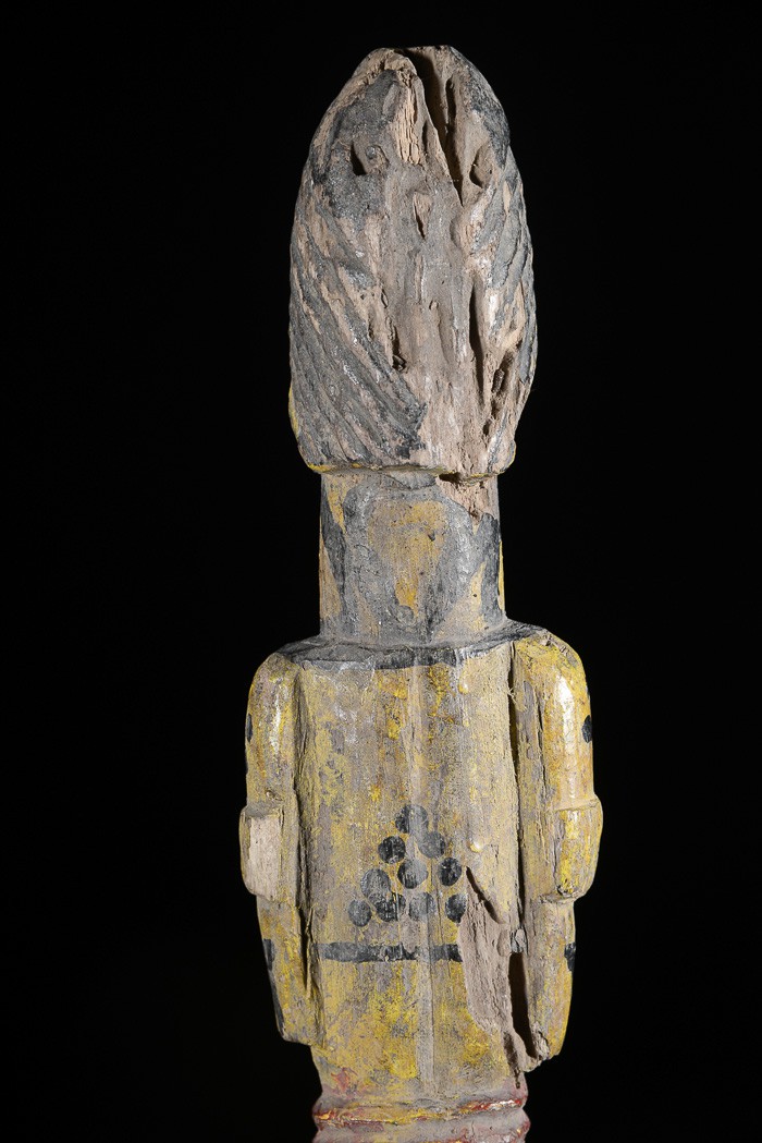 Statuette feminine polychrome Edjo - Urhobo - Nigeria