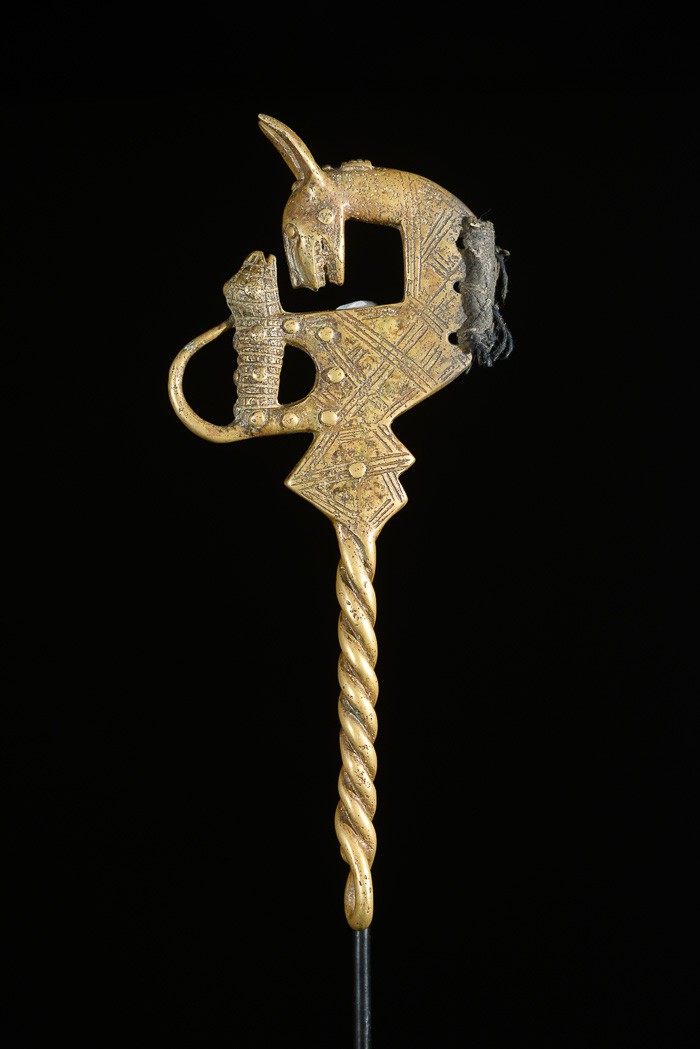 Marteau de gong en bronze - Lawle - Baoule - Côte d'Ivoire - Divination