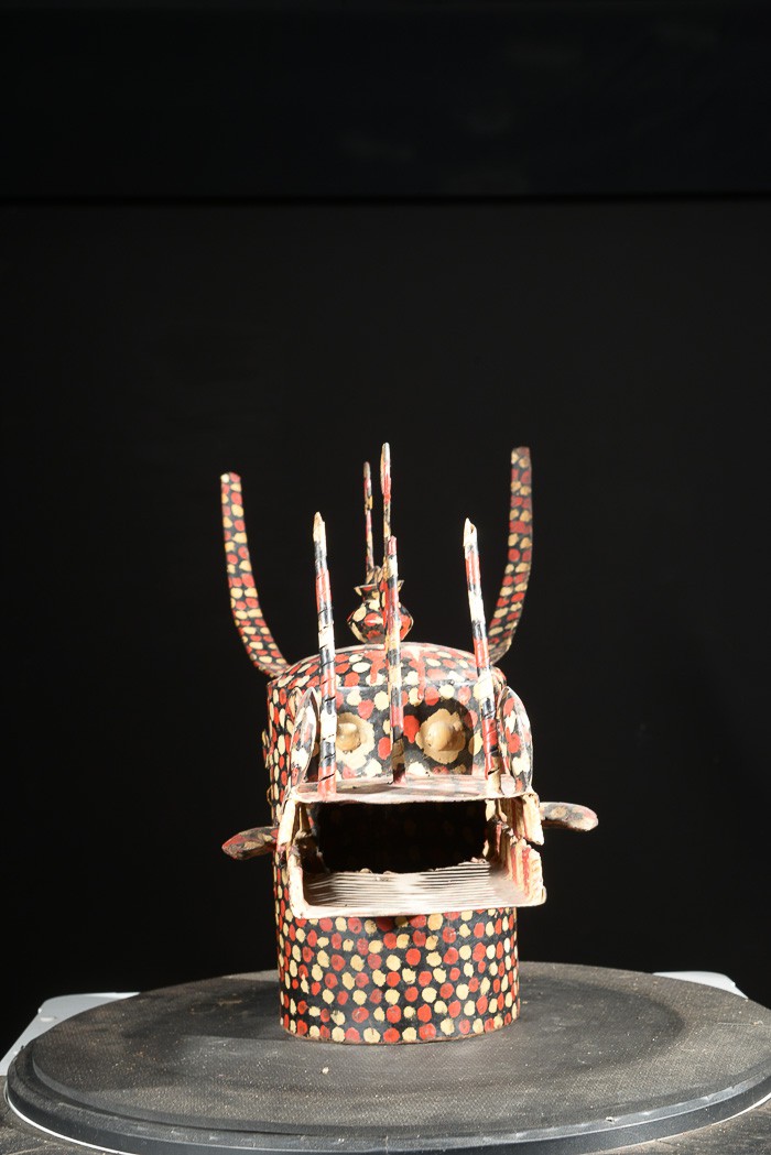Masque cracheur de feu Poniugo en fer peint - Senoufo / Kouflo - Côte d'Ivoire