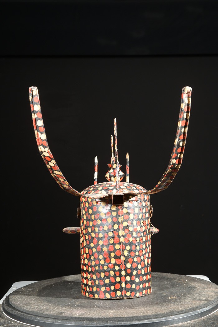 Masque cracheur de feu Poniugo en fer peint - Senoufo / Kouflo - Côte d'Ivoire