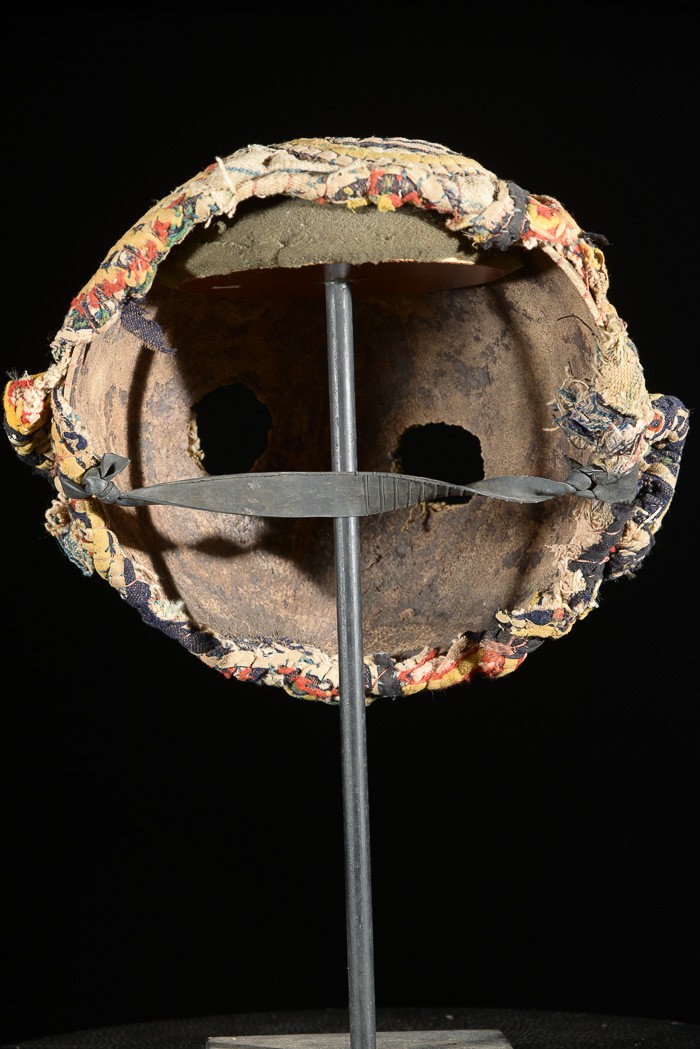 Masque calebasse en textile Mbulu - Ibo / Igbo - Nigeria