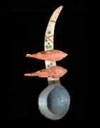 Grande cuillère en bois polychrome - Bidjogo - Guinée Bissau