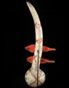 Grande cuillère en bois polychrome - Bidjogo - Guinée Bissau