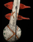 Grande cuillère en bois polychrome - Bidjogo - Guinée Bissau
