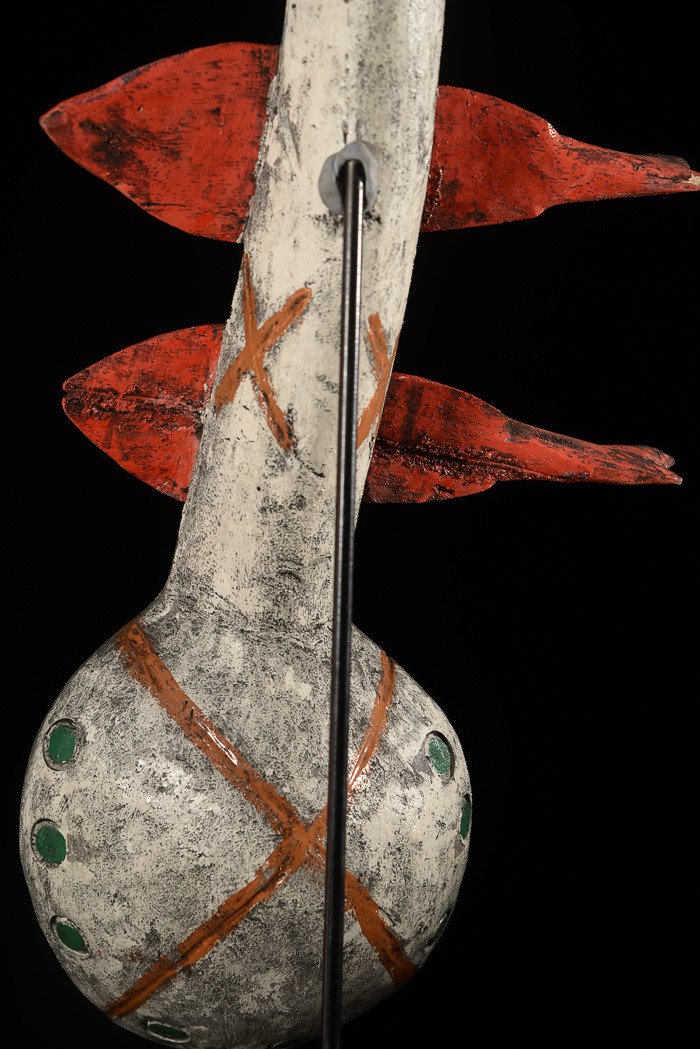 Grande cuillère en bois polychrome - Bidjogo - Guinée Bissau