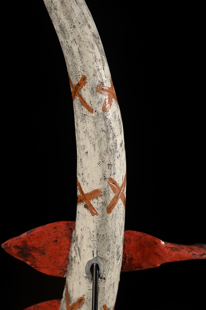 Grande cuillère en bois polychrome - Bidjogo - Guinée Bissau
