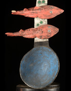 Grande cuillère en bois polychrome - Bidjogo - Guinée Bissau