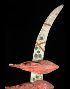 Grande cuillère en bois polychrome - Bidjogo - Guinée Bissau