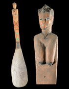Grande cuillère en bois polychrome - Bidjogo - Guinée Bissau