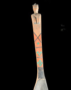 Grande cuillère en bois polychrome - Bidjogo - Guinée Bissau