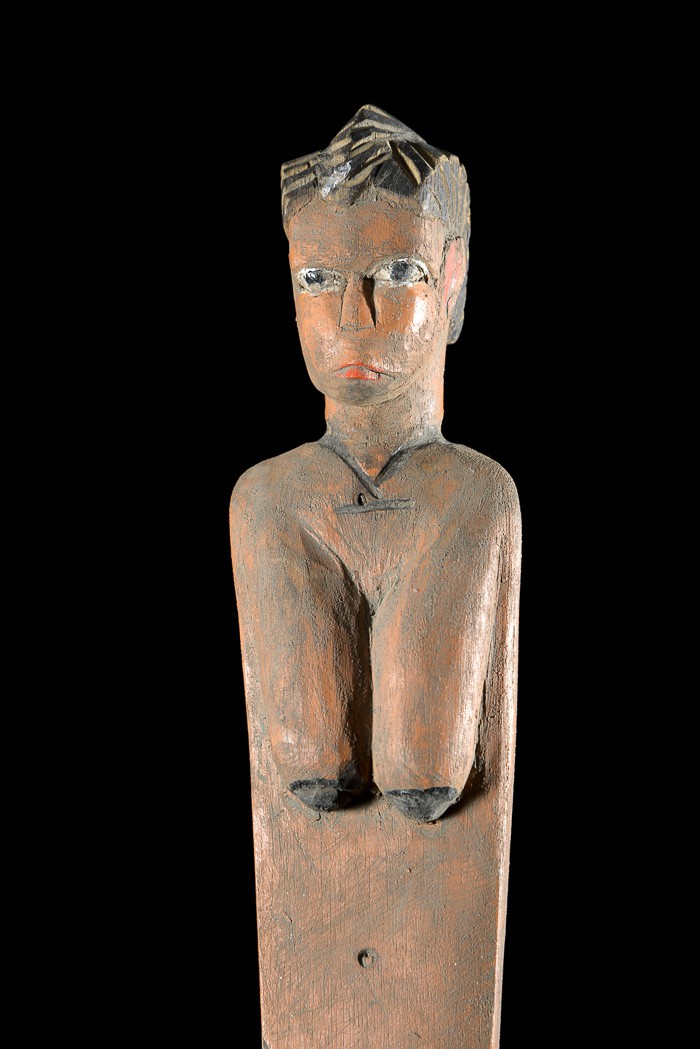 Grande cuillère en bois polychrome - Bidjogo - Guinée Bissau