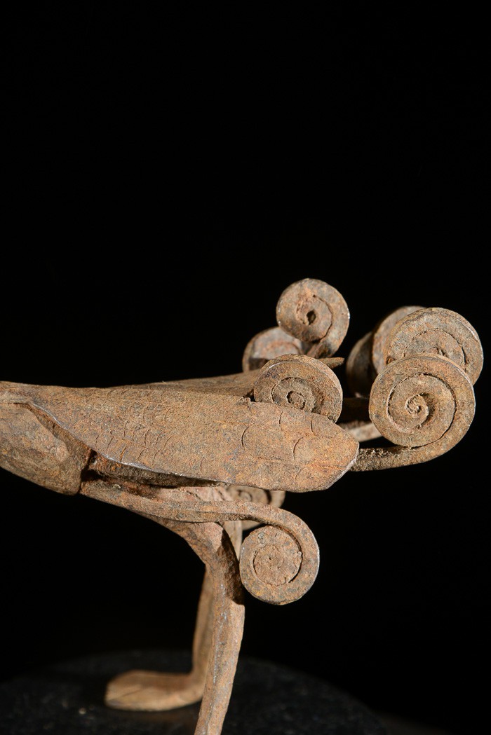 Monnaie primitive en fer noir pintade - Lobi - Burkina Faso