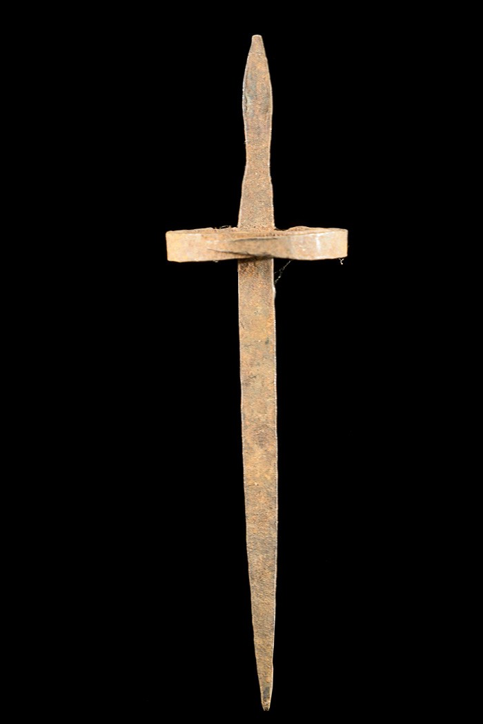 Monnaie primitive en fer noir - Kirdi - Cameroun