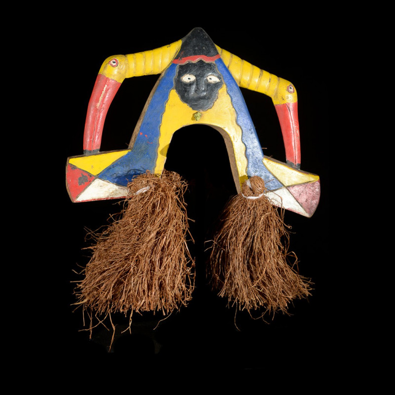 Casque cimier polychrome - Bidjogo - Guinée Bissau