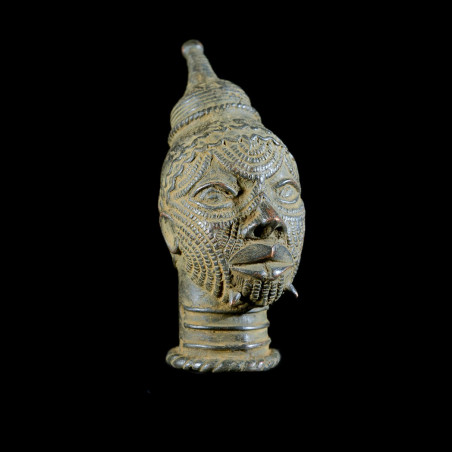 Tête en bronze - Lulua / Luluwa - RDC Zaire