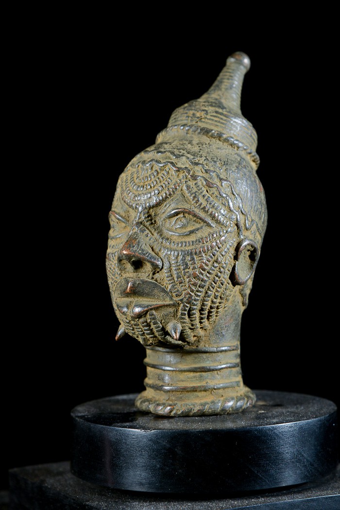 Tête en bronze - Lulua / Luluwa - RDC Zaire