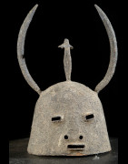 Casque en fer noir - Dogon - Mali