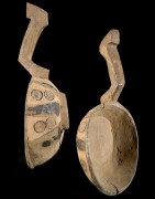 Grande cuillère en bois polychrome - Bidjogo - Guinée Bissau