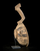 Grande cuillère en bois polychrome - Bidjogo - Guinée Bissau