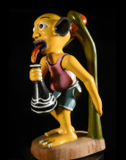 Sculpture Shetani Homme Jaune - George Lilanga - Makonde
