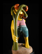 Sculpture Shetani Homme Jaune - George Lilanga - Makonde