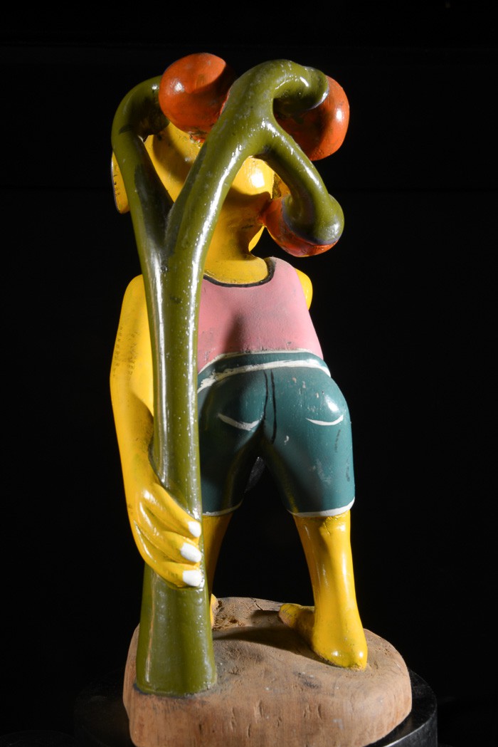 Sculpture Shetani Homme Jaune - George Lilanga - Makonde