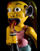 Sculpture Shetani Homme Jaune - George Lilanga - Makonde