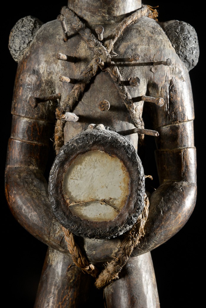 Fetiche Nkisi Nkonde Janiforme - Yombe - RDC Zaire - Nkisi Nkonde