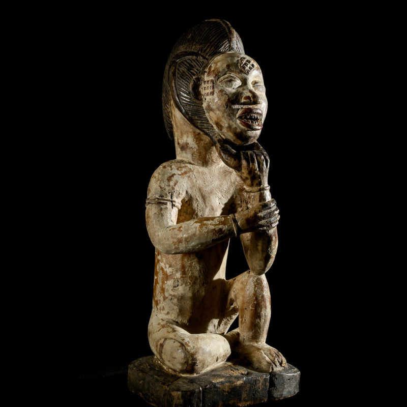 Statuette rituelle feminine - Punu / Pounou Lumbu - Gabon