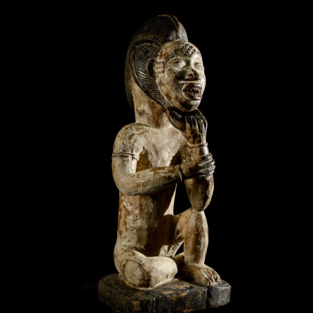 Statuette rituelle feminine - Punu / Pounou Lumbu - Gabon