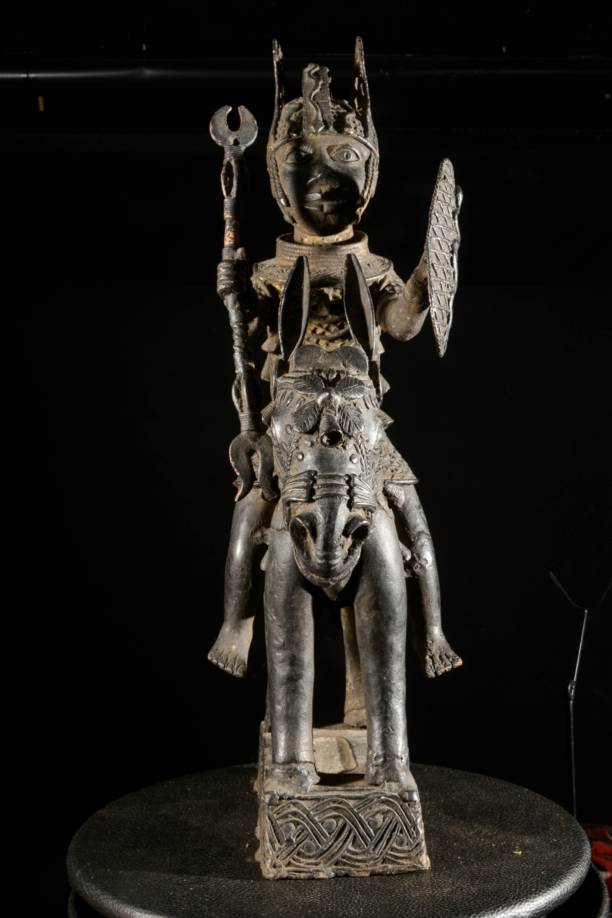 Cavalier en alliage bronzier - Nigeria - BIni Edo - Bronze cire perdue