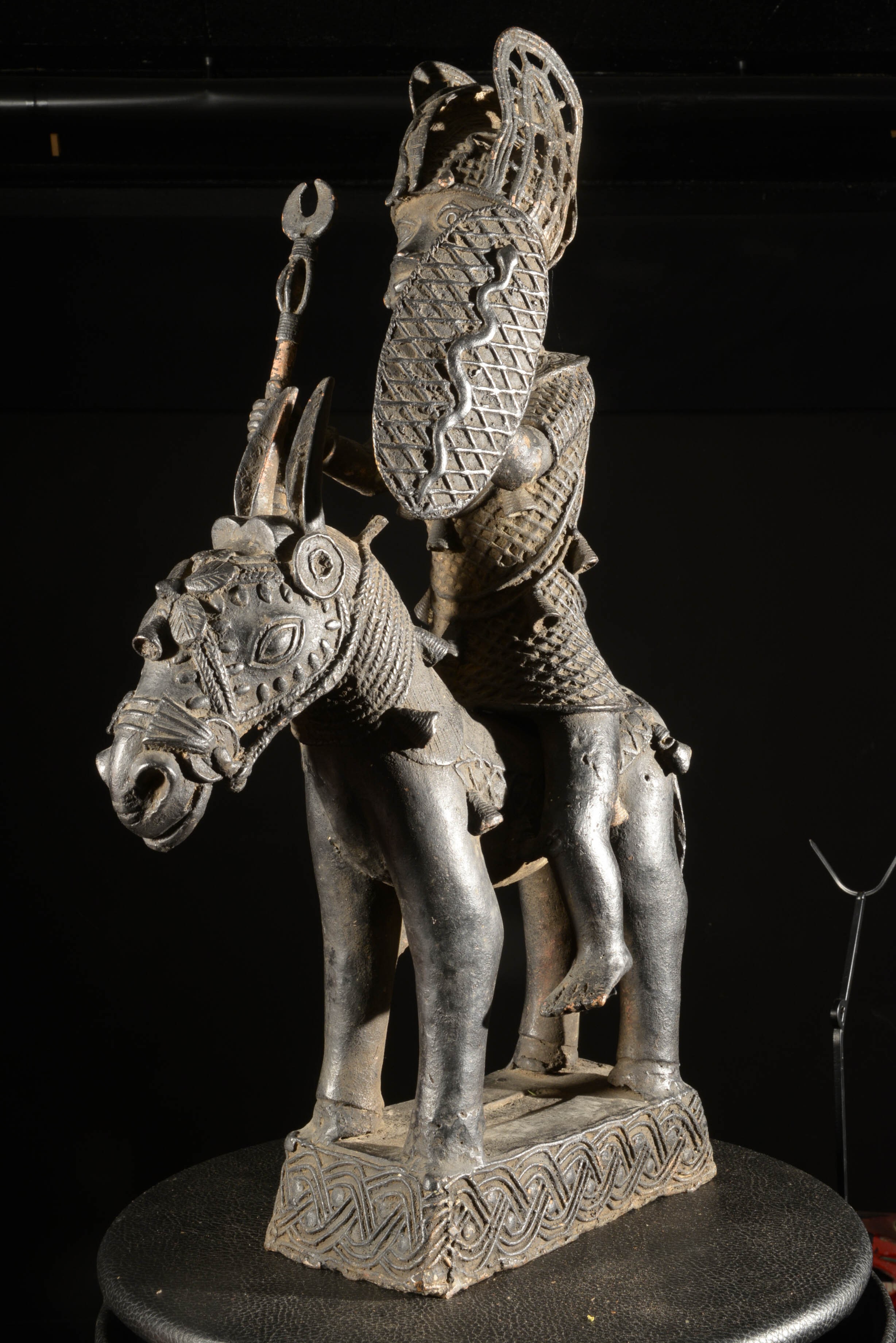 Cavalier en alliage bronzier - Nigeria - BIni Edo - Bronze cire perdue