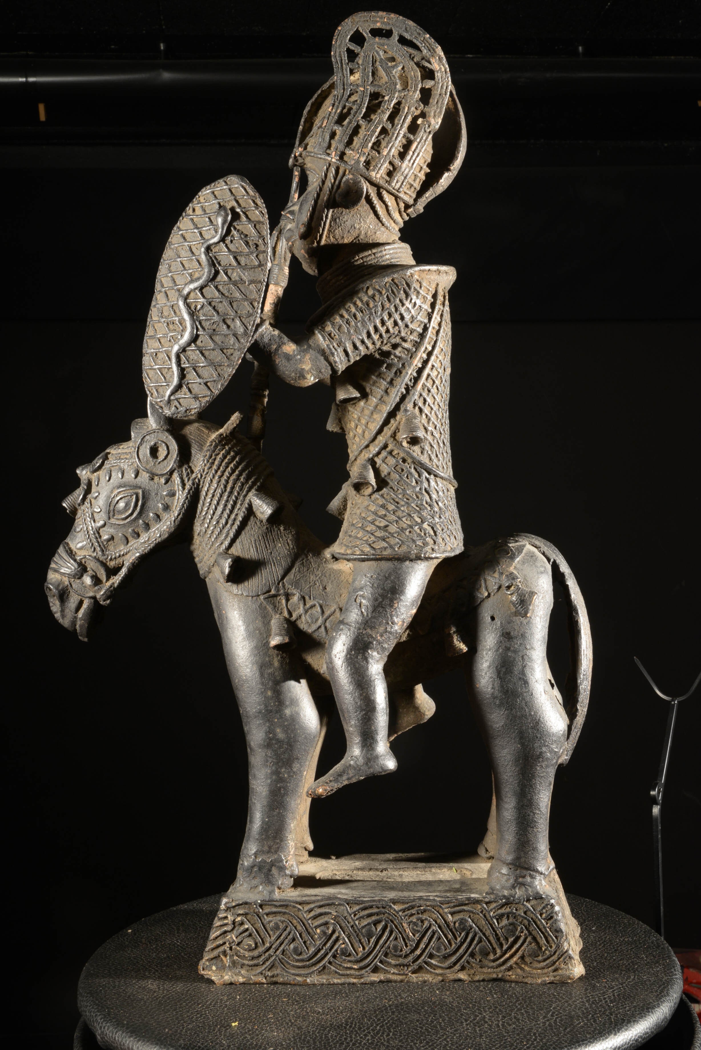 Cavalier en alliage bronzier - Nigeria - BIni Edo - Bronze cire perdue